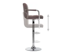 Hot Cadeiras de bar 2 pcs tecido cinzento-acastanhado Banco