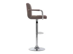 Hot Cadeiras de bar 2 pcs tecido cinzento-acastanhado Banco