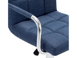 vidaxl Banco*Cadeiras de bar 2 pcs tecido Azul