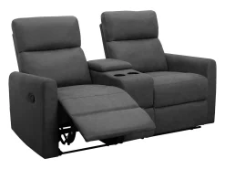 Loft24 Poltrona*Cadeirão duplo reclinável Daoulas Denim antracite Cinzento