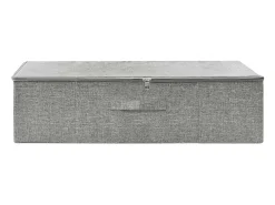 vidaxl Acessórios De Arrumação*Caixa de armazenamento dobrável em tecido cinza 70x40x18 cm com alça Cinzento