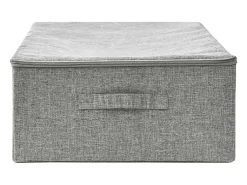 vidaxl Acessórios De Arrumação*Caixa de armazenamento dobrável em tecido cinza 70x40x18 cm com alça Cinzento