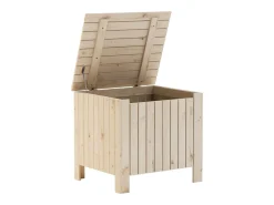 vidaxl Acessórios De Arrumação*Caixa de arrumação com tampa RANA 60x49x54 cm pinho maciço Natural claro