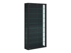 VCM Vitrina*Caixa de exposição de vidro pendurada | Vitrine de vidro com vidro de segurança ESG | Dimensões: A. 114 x L. 59 x P. 18 cm | Vitrosa Maxi (Preto) Multicor