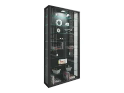 VCM Vitrina*Caixa de exposição de vidro pendurada | Vitrine de vidro com vidro de segurança ESG | Dimensões: A. 114 x L. 59 x P. 18 cm | Vitrosa Maxi (Preto) Multicor