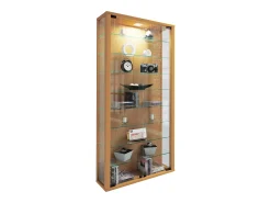 VCM Vitrina*Caixa de exposição de vidro pendurada | Vitrine de vidro com vidro de segurança ESG | Dimensões: A. 114 x L. 59 x P. 18 cm | Vitrosa Maxi (faia) Natural claro