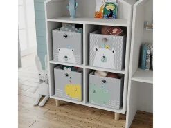 Vicco Acessórios De Arrumação*Caixa dobrável cinza (urso e hipopótamo) 30x30x30 Cinzento claro
