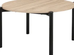 Caleb | Mesa de Centro 80 cm 4 lugares em Carvalho Preto*Loft24 Discount