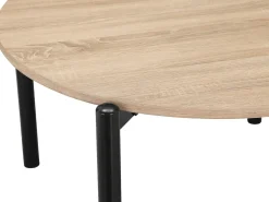 Caleb | Mesa de Centro 80 cm 4 lugares em Carvalho Preto*Loft24 Discount