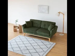 Concept-Usine Sofá*Cama de jardim de 2 lugares em alumínio cinza escuro Hoga Verde