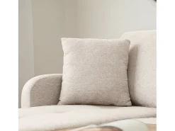 Canapé d'angle avec méridienne - 3 places - tissu en coton et lin - Beige*ModernLuxe Clearance
