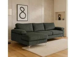 Canapé de canto 4-5 lugares em veludo cotelê GALWAY^Concept-Usine Hot