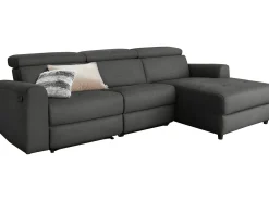 Loft24 Sofá*Capena | Sofá Chaise Lounge 3 Lugares R Cinzento