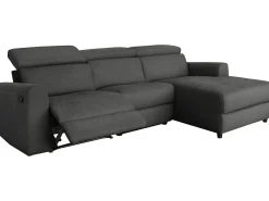 Loft24 Sofá*Capena | Sofá Chaise Lounge 3 Lugares R Cinzento