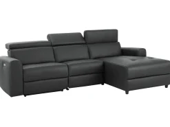 Loft24 Sofá*Capena | Sofá Chaise Lounge 3 Lugares Elétrico Direito Cinzento