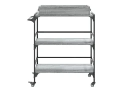 vidaxl Móvel De Arrumação*Carrinho cozinha 81,5x41x92,5 cm derivados madeira cinza sonoma Cinzento