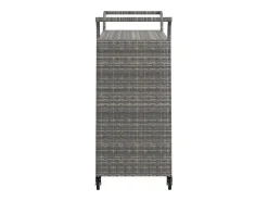 vidaxl Móvel De Arrumação*Carrinho de bar com gaveta 100x45x97 cm vime PE Cinzento