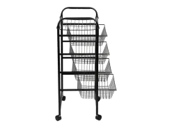 Carrinho de cozinha com rodinhas 87 x 41 x 31,5 cm com 4 cestos 03_0006794*Helloshop26 Clearance