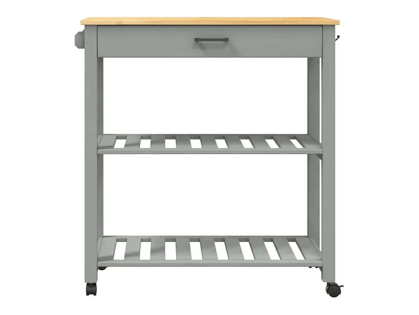 vidaxl Móvel De Arrumação*Carrinho de cozinha MONZA 84x40x88,5 cm madeira de pinho maciça Cinzento