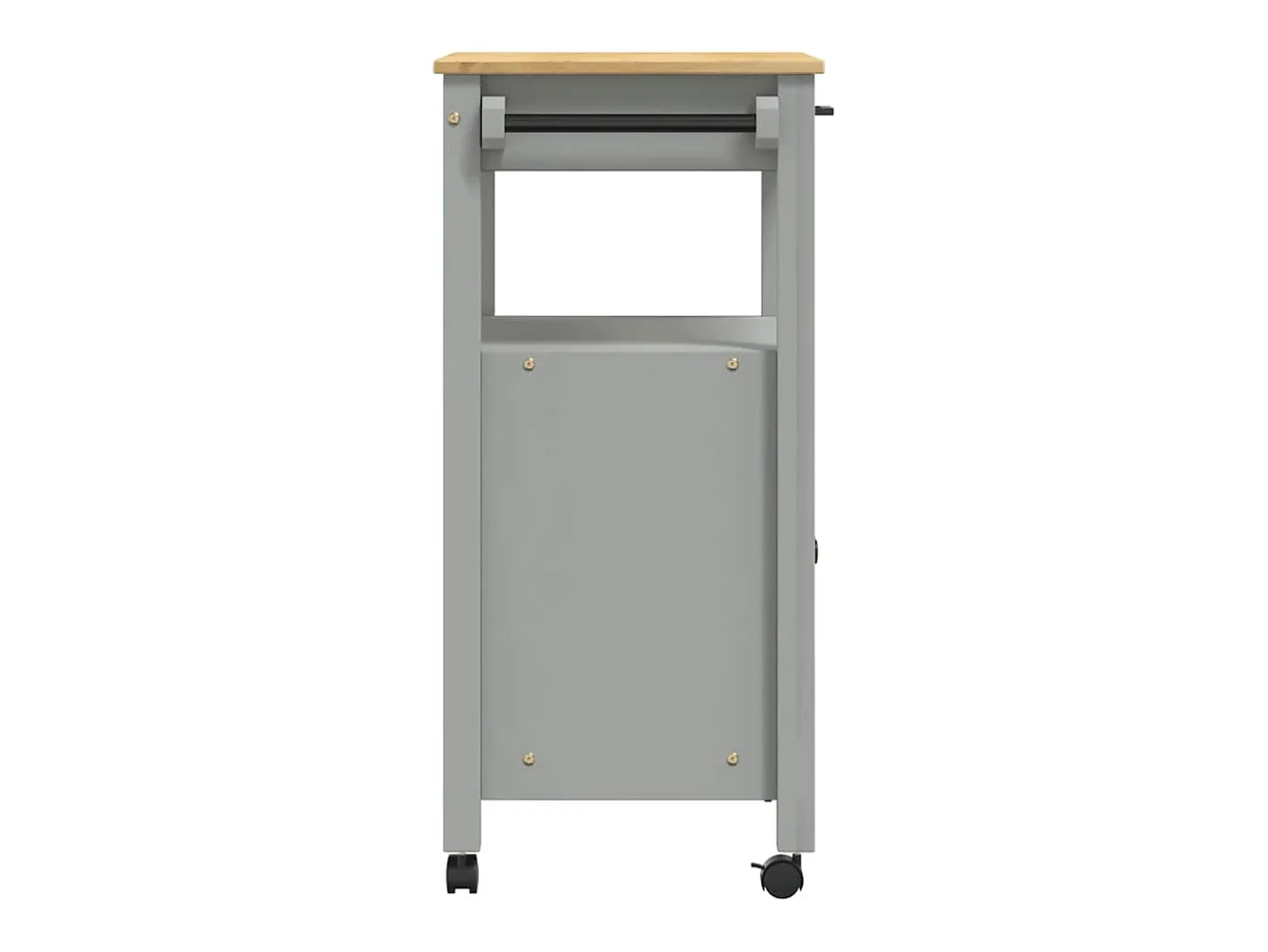 vidaxl Móvel De Arrumação*Carrinho de cozinha MONZA 60x40x88,5 cm madeira de pinho maciça Cinzento