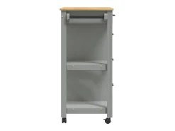 vidaxl Móvel De Arrumação*Carrinho de cozinha MONZA 84x40x88,5 cm madeira de pinho maciça Cinzento