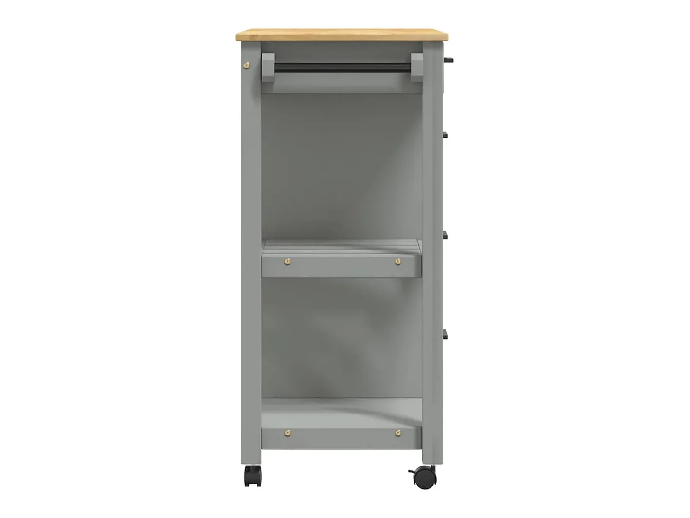 vidaxl Móvel De Arrumação*Carrinho de cozinha MONZA 84x40x88,5 cm madeira de pinho maciça Cinzento