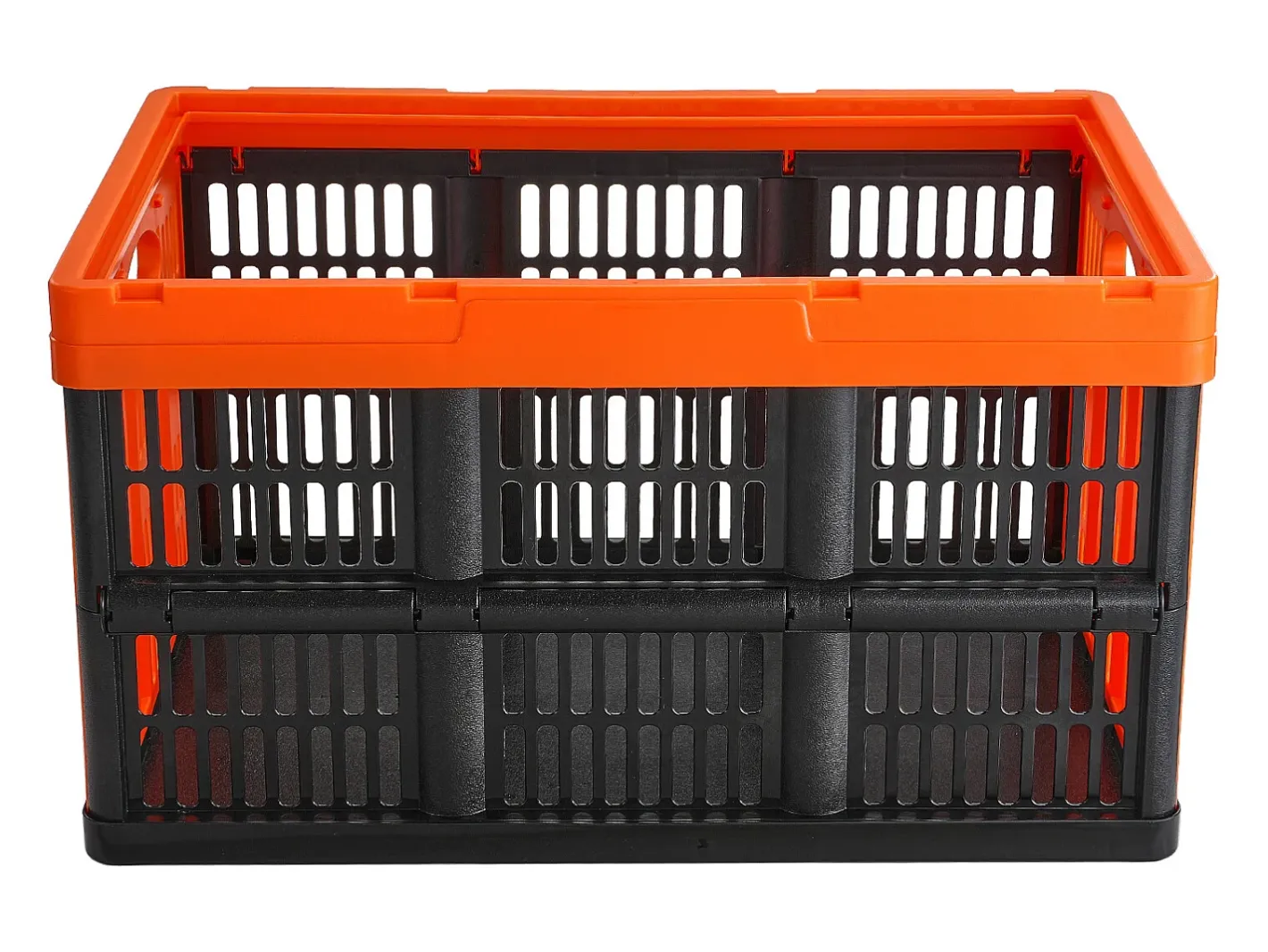 Acessórios De Arrumação|Cesto*Cestas de Armazenamento SucceBuy Dobráveis, 45 L, Plástico Dobrável, Lote de 3, Empilháveis - Solução Prática para Organizar e Guardar Pertences Cor de laranja
