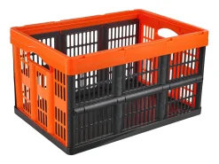 Acessórios De Arrumação|Cesto*Cestas de Armazenamento SucceBuy Dobráveis, 45 L, Plástico Dobrável, Lote de 3, Empilháveis - Solução Prática para Organizar e Guardar Pertences Cor de laranja