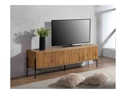 Loft24 Móvel De Tv*Charlie | Armário Baixo 4 Portas Castanho