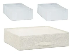 Cômoda móvel de armazenamento prateleira com gavetas tecido 13_0002582_2^Helloshop26 Clearance