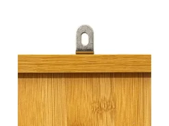 New Coluna de banheiro de bambu marrom Sicela com 2 portas e armazenamento 33x168x28 cm Móvel De Arrumação