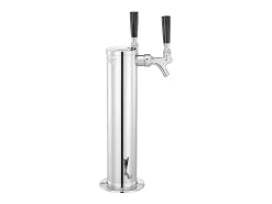 Acessório Vinho E Bar*Coluna de Cerveja SucceBuy, com Dois Torneiras, Inox e Fechamento Automático, para Festas e Bares Prateado