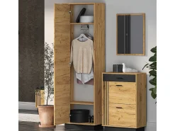 Coluna de entrada de 1 porta em madeira Nilo^Petits-Meubles Outlet