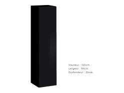 Price Factory Prateleira*Coluna suspensa modelo médio na cor preta para sala de estar, coleção SWITCH. Preto