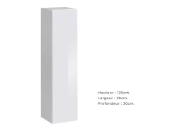 Price Factory Prateleira*Coluna suspensa modelo médio na cor branca para sala de estar, coleção SWITCH. Branco