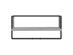 vidaxl Prateleira*Conj. prateleiras c/ barras 4pcs derivados madeira cinza sonoma Cinzento