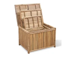vidaxl Acessórios De Arrumação*Conjunto 3 caixas de armazenamento de bambu Natural claro
