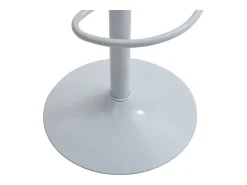 Vente-unique Banco*Conjunto de 2 bancos altos pele sintética, altura regulável, natural e branco - MONTENEGRO Natural claro / Branco