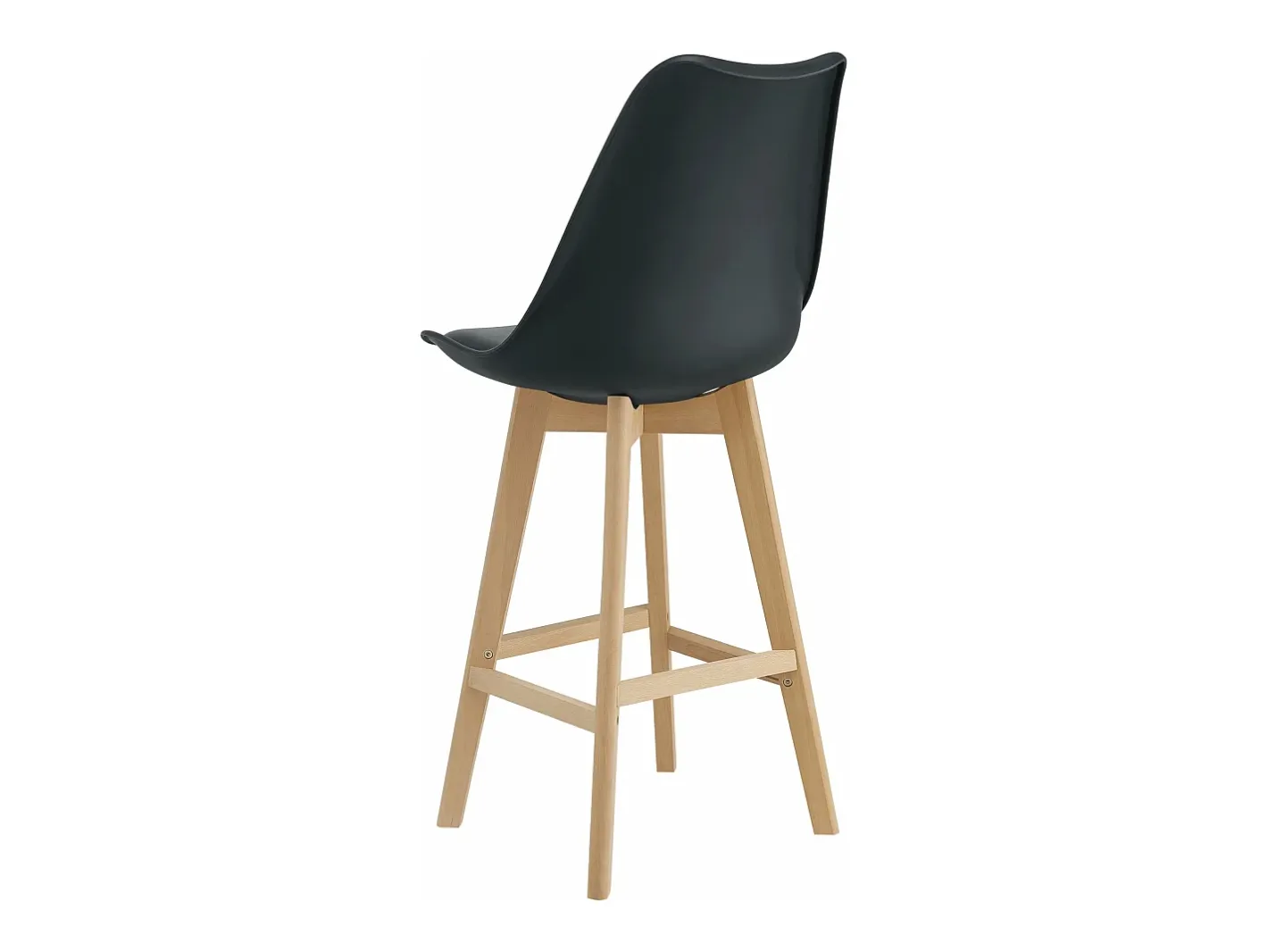 Conjunto de 4 bancos altos de plástico de faia sintética 105 x 48 x 58 cm 03_0008720^Helloshop26 New