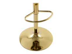 Vente-unique Banco*Conjunto de 2 bancos altos em veludo e metal dourado, altura regulável, cor - LOMYA Bege