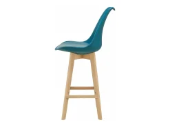 Conjunto de 4 bancos altos de plástico sintético em faia 105x48x58 cm turquesa 03_0008823^Helloshop26 Discount