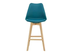 Conjunto de 4 bancos altos de plástico sintético em faia 105x48x58 cm turquesa 03_0008823^Helloshop26 Discount