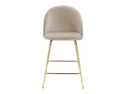 Vente-unique Banco*Conjunto de 2 bancos altos - Veludo e metal dourado - - MELBOURNE Bege