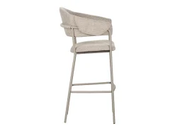 Conjunto de 2 bancos de bar - tecido e metal - - KARTAR^Casa Vital Online