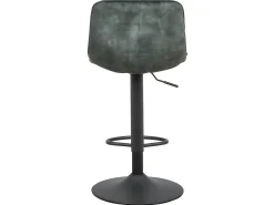 Conjunto de 2 bancos de bar, com altura regulável - tecido e metal - escuro - TITUS^Casa Vital