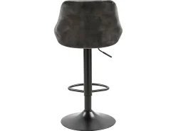 Conjunto de 2 bancos de bar, altura ajustável - tecido e metal - antracite - TRACER^Casa Vital Hot