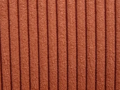 Vente-unique Banco*Conjunto de 2 bancos em veludo canelado e metal preto - Altura regulável - Terracotta - LILIYA Terracota