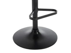 Vente-unique Banco*Conjunto de 2 bancos em veludo canelado e metal preto - Altura regulável - Terracotta - LILIYA Terracota