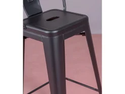 Conjunto de 4 bancos metálicos com encosto alto - Bistro -^Nest Dream Best