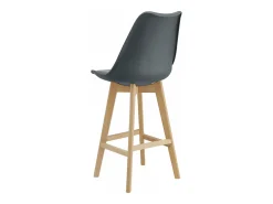 Conjunto de 6 banquetas de bar em plástico sintético acabamento em faia 105 x 48 x 58 cm cinza 03_0008726*Helloshop26 Hot